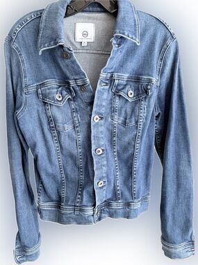 Ag Adriano Goldschmied Medium Blue Denim Jacket